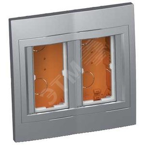 Коробка скрытого монтажа 2x2 вертикальная рамка металл - Schneider Electric