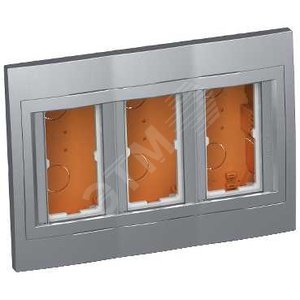 Коробка скрытого монтажа 3x2 вертикальная рамка металл - Schneider Electric