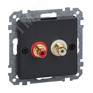 МЕХАНИЗМ АУДИО РОЗЕТКИ АНТРАЦИТ 4