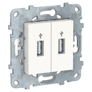 Коннектор USB UNICA NEW 2-местный белый (NU542718) - Schneider Electric