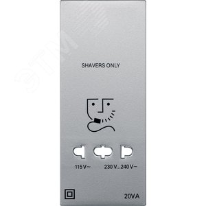 ЦЕНТР.ПЛАТА РОЗЕТКИ Д/ЭЛЕКТРОБРИТВЫ АЛЮМ | MTN213560 | Schneider Electric - фото 3
