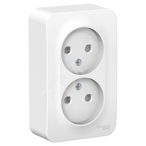 Blanca О/У без пласт. Белый Розетка 2-ая б/з со шторками, 16А, 250В | BLNRA001201 | Schneider Electric - Schneider Electric
