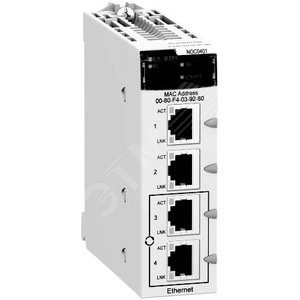 Модуль M340 ETHERNET-IP и Modbus TCP (BMXNOC0401) - Schneider Electric