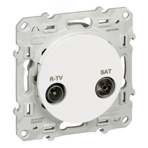 ODACE Розетка телевизионная R-TV/SAT белая (S52R454) - Schneider Electric