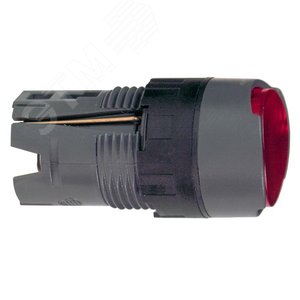 Кнопка круглая с подсветкой красная 5