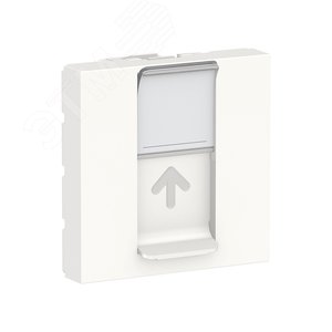 Панель лицевая UNICA MODULAR RJ45 одиночная без коннектора 2 модуля белый (NU941118)