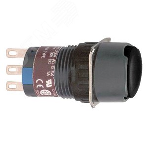 КНОПКА ЧЕРНАЯ, 16 ММ, ПРУЖИННЫЙ ВОЗВРАТ, КРУГЛАЯ | XB6EAA21P | Schneider Electric 5