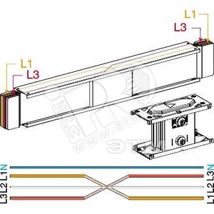 СЕКЦИЯ ПЕРЕХОДА ФАЗ, 3L+N+PE, Cu, 1350А | KTC1350TP410 | Schneider Electric