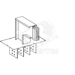 ВВОДНЫЙ БЛОК С УГЛОМ НА РЕБРО N6, 3L+N+PER, Cu, 4000А | KTC4000ER76 | Schneider Electric