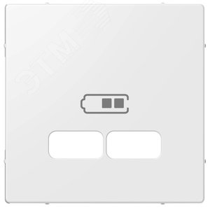 SM ЦЕНТР. НАКЛАДКА для USB, ПОЛ. БЕЛЫЙ (MTN4367-0319) - Schneider Electric