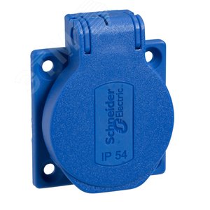 Розетка 10/16A 50х50мм IP54 винтовые зажимы сбоку (PKS52B) - фото 2