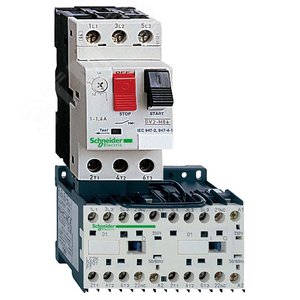 Пускатель магнитный 6А = 24B реверсивный GV2-ME06 1-1.6А GV2MEK2 - фото 4