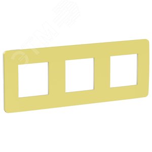 Рамка UNICA STUDIO трехпостовая зеленое яблоко/белый (NU280611)