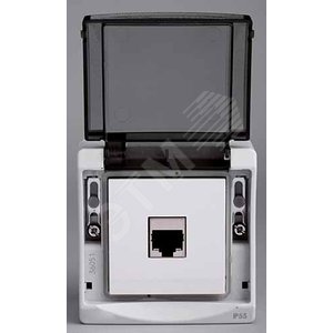 Mureva Розетка компьютерная RJ45 категория 5 FTP наружная в сборе серый IP55 (ENN36051) - Schneider Electric