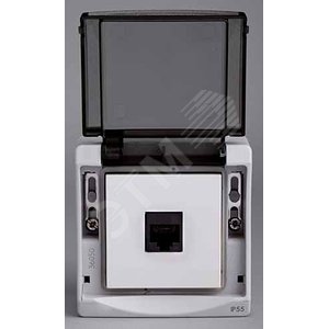 Mureva Розетка компьютерная RJ45 категория 6 FTP наружная в сборе серый IP55 - Schneider Electric