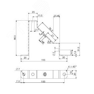 Кронштейн опорный комбинированный 10