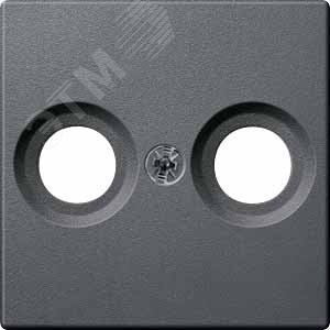 Плата центральная антенной розетки с двумя отверстиями антрацит (MTN4122-0414) 5