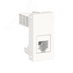 Розетка UNICA MODULAR телефонная RJ12 одиночная 1 модуль белый (NU349118) - Schneider Electric