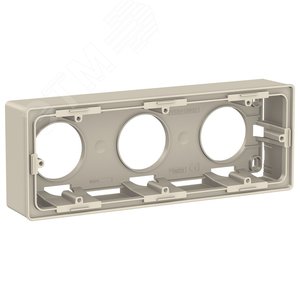 Коробка UNICA NEW для открытой установки 3-постовая бежевый (NU800644) - Schneider Electric