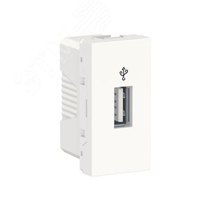Коннектор USB UNICA MODULAR 1 модуль белый (NU342918) - Schneider Electric