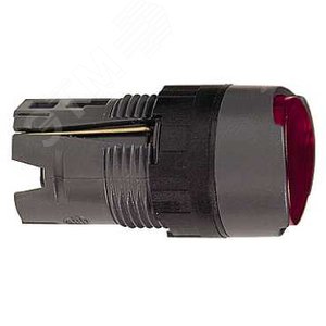 Кнопка круглая с подсветкой красная 7