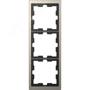 Рамка трехпостовая D-Life никель SD (MTN4030-6550) - Schneider Electric