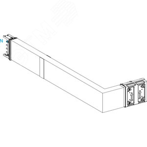 CANALIS KSA УГЛОВАЯ СЕКЦИЯ НАПРАВО 400А 250x(700-1200) ИЗМЕНЯЕМАЯ В+ БАРЬЕР - Schneider Electric