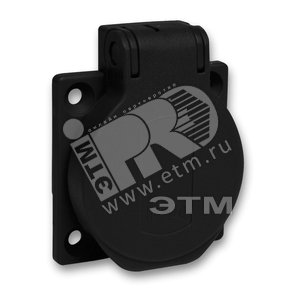 Розетка силовая 10/16A 50х50мм IP54 винты сзади черная - Schneider Electric