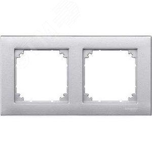 M-Plan Рамка 2 поста алюминий (MTN486260) 11