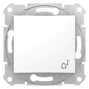 Sedna Выключатель звонок в рамку белый (SDN0800121)