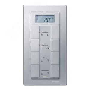 Рамка 2 поста M-PLAN без перегородки алюминий (MTN488860) 3