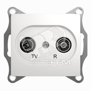 Glossa Белый TV-R Розетка проходная 4DB | GSL000195 | Schneider Electric