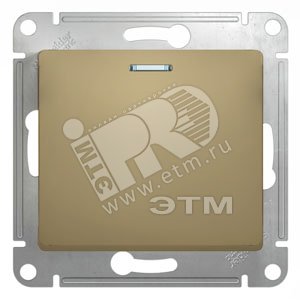 Glossa Титан Кнопка нажимная с подсветкой, сх.1а, 10АХ | GSL000417 | Schneider Electric - Schneider Electric