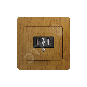 GLOSSA Розетка USB дуб в рамку (GSL000532) - Schneider Electric