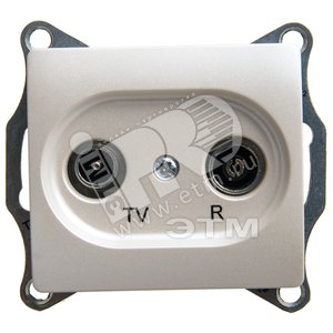 Glossa Перламутр TV-R Розетка проходная 4DB | GSL000695 | Schneider Electric - Schneider Electric