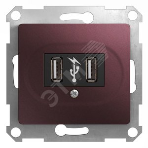 GLOSSA USB розетка баклажановый - Schneider Electric