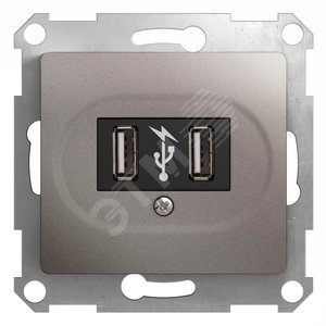 GLOSSA USB розетка платина - Schneider Electric