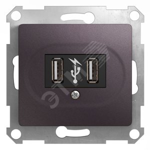 GLOSSA USB розетка сиреневый туман - Schneider Electric
