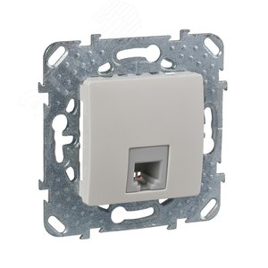 UNICA Розетка телефонная 1хRJ11 в рамку бежевая 4 контакта (MGU5.492.25ZD) - Schneider Electric