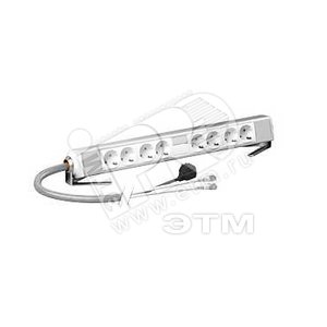 Блок розеточный 8 розеток (2Р+Е) + 2хRJ45 категория 6 - Schneider Electric