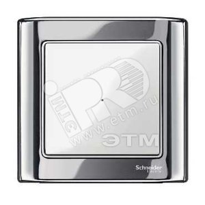 Рамка 1 пост M-STAR хром/белый - Schneider Electric