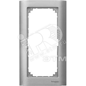 Рамка 2 поста M-ARC без перегородки алюминий - Schneider Electric