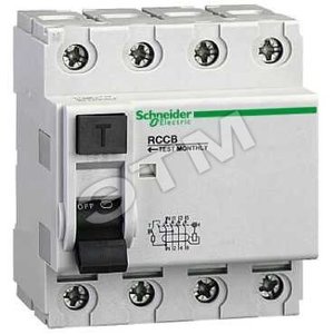Выключатель дифференциального тока (УЗО) 4п 25А 30мА 6кА RCCB АС - Schneider Electric