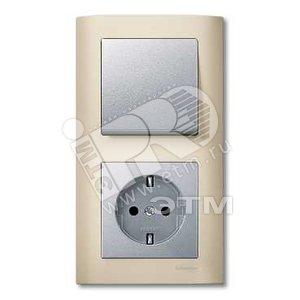 M-ARC Рамка 2 поста песочная - Schneider Electric