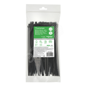 СТЯЖКА КАБЕЛЬНАЯ 200х4.8 ЧЁРНАЯ (100шт)