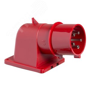 Вилка силовая 16А 3P+E IP44 380В скрытая установка 2