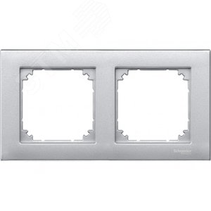 M-Plan Рамка 2 поста алюминий (MTN486260) 6