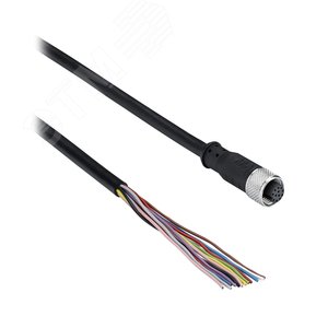Кабель М12 12 pin 5 метров XZCP57V12L5 (XZCP57V12L5) - Schneider Electric