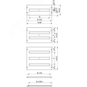 НЕП. ПЕРЕДНЯЯ ПАНЕЛЬ С ВЫРЕЗАМИ 150x600 7