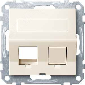 Плата наклонная для Keystone RJ45 бежевая - фото 5